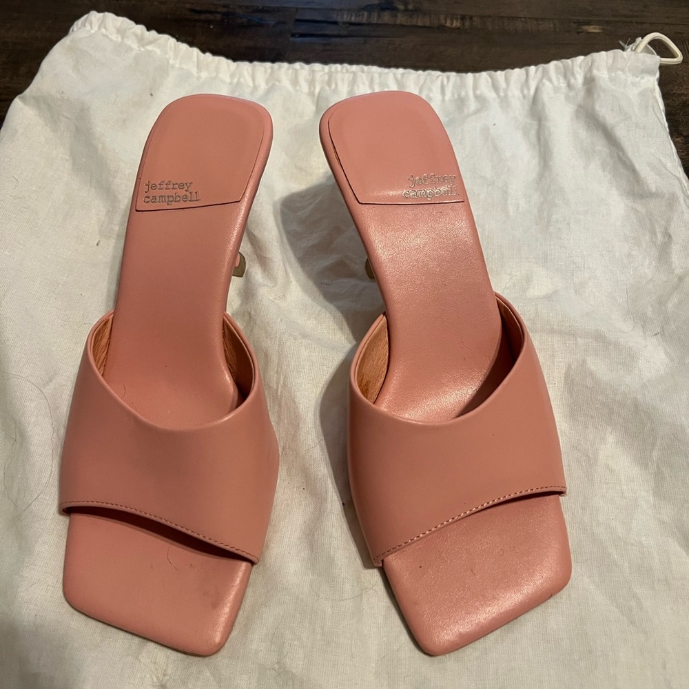 Jeffrey Campbell Blush Pink Mules